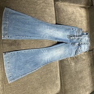 Judy, blue wide leg overall